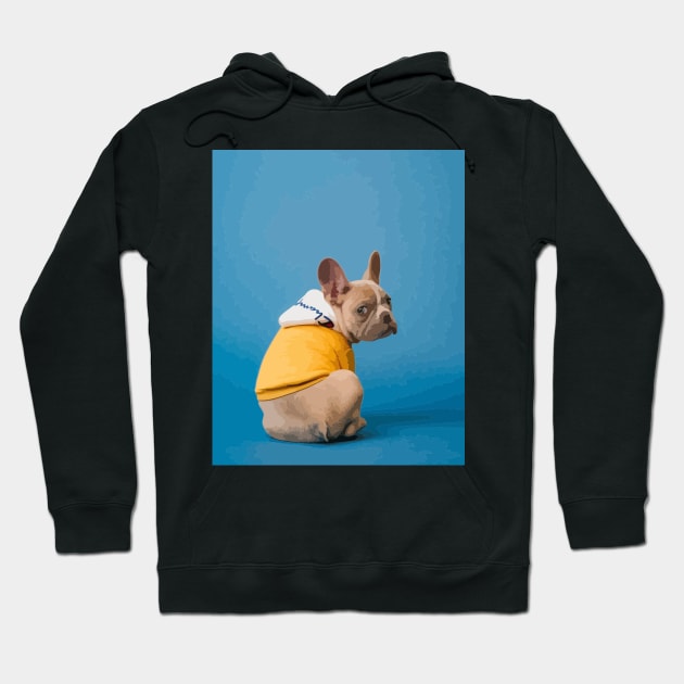 French Bulldog Digital Painting Hoodie by gktb